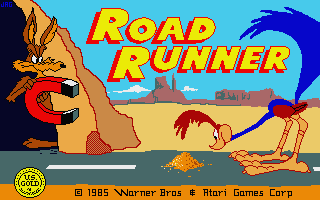 Road Runner title screen for Atari ST